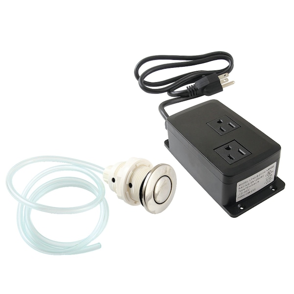 Dual Outlet Garbage Disposal Air Switch Kit, Polished Nickel